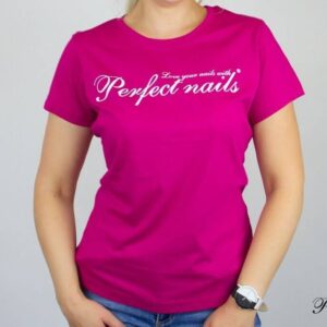 T-krekls "Perfect Nails Bright Pink" | izm. M